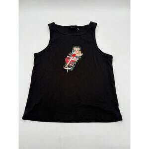 Betty Boop Fleischer Studios Black Women's Y2K 90s Tank Large